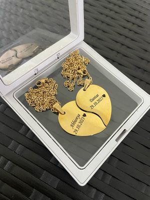 Forever Heart Name Necklace Set