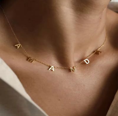 Mini Letter Charm Necklace