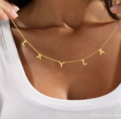 Mini Letter Charm Necklace