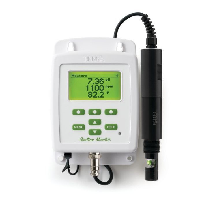 GroLine Monitor For Hydroponic Nutrients - HI981421-Threaded Probe For Insertion Mounting
