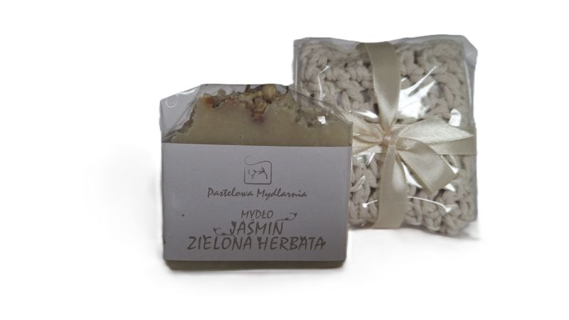 ZESTAW PREZENTOWY SASZETKA + MYDŁO JAŚMIN ZIELONA HERBATA