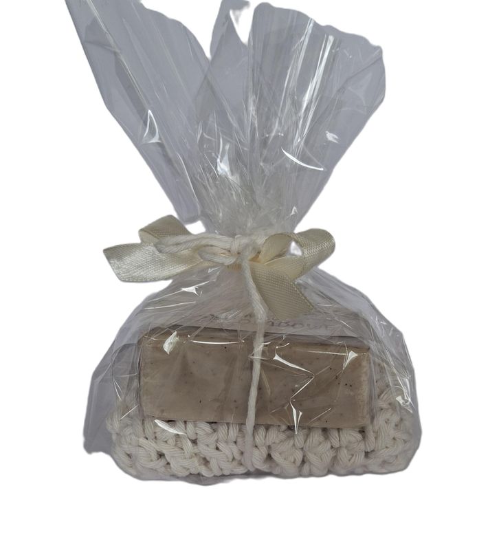 ZESTAW PREZENTOWY SASZETKA + MYDŁO CZEKOLADOWE