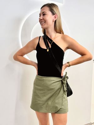 Linen Blend Skort