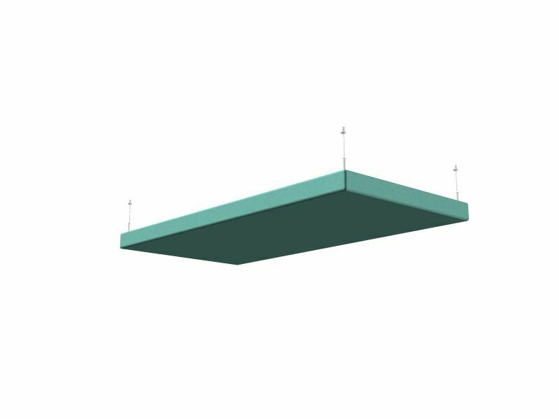 Modus Deckenabhängend/ Wandpaneele Stoff Velito, Oberflächenstruktur: GC1 - Helle Minze, Länge: 400mm, Breite: 400mm, Stärke (Höhe): 40mm