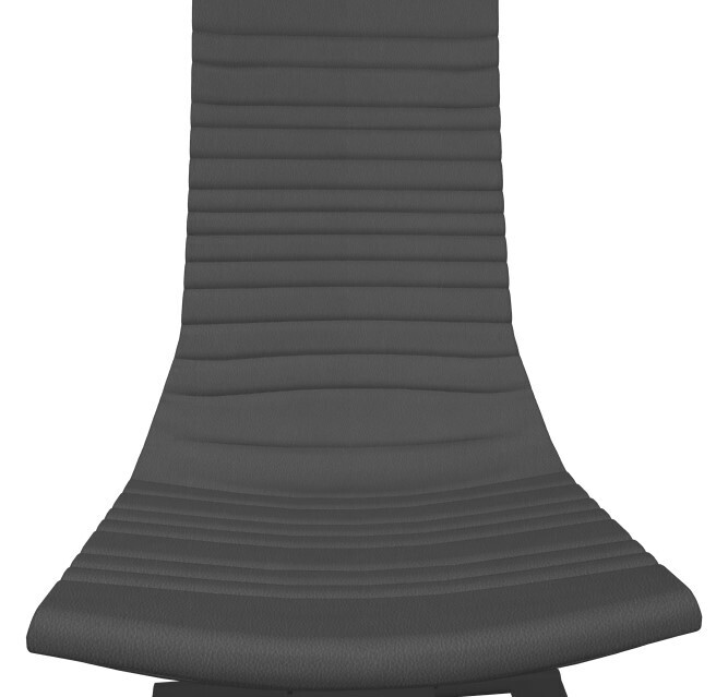 North Cape Leder mit horizontalen Polstermuster, Leder Typ: D11 Schwarz (RNN)