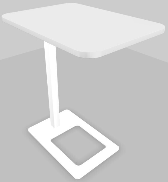 MOBI, Tischplattenfarbe: M1 Weiss Melamin, Farbe Tischfuss: E-Weiss
