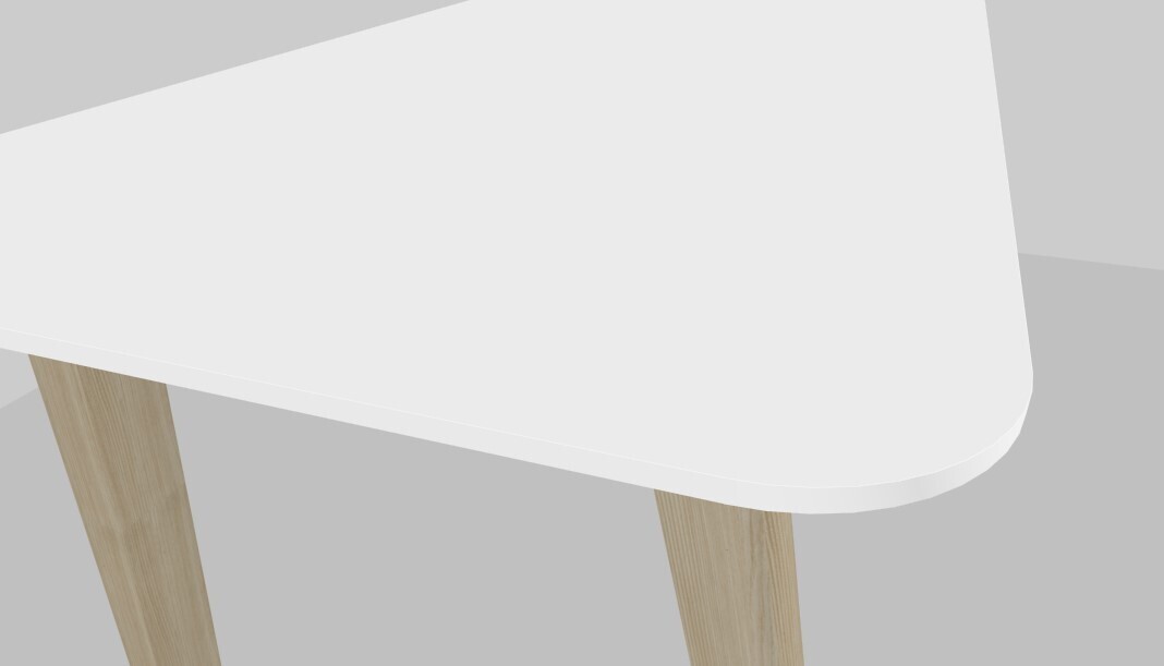NOVA HPL - WOOD, Tischplattenfarbe: H70B02 - Weiss HPL/Weiss, Länge: 1200 mm