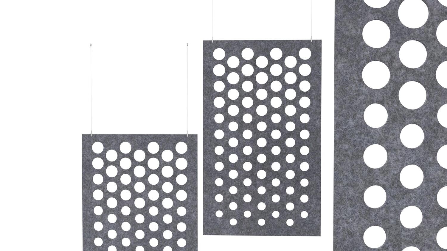 Partitions Muster DOT, Format: 2000 x 800 mm, Farbe: B18 Grau