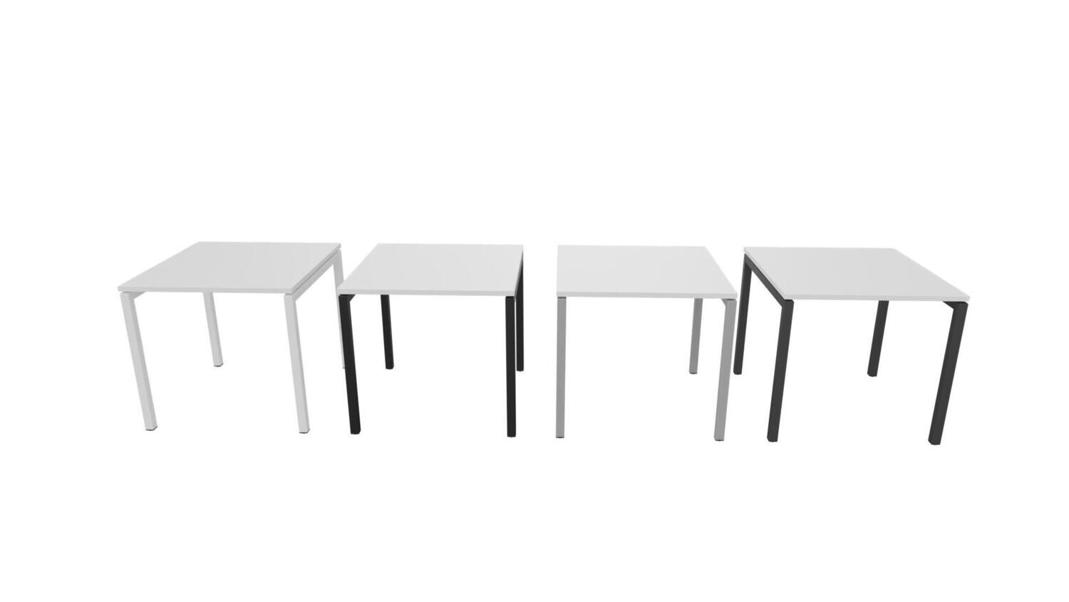 Besprechungstisch 1200 x 1200, Platten Farbe: M1 Weiss