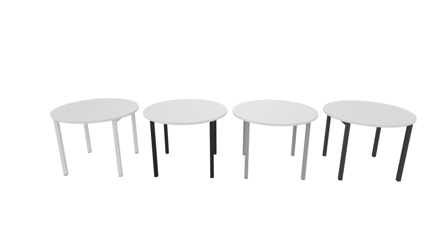 Besprechungstisch Rund 1000, Platten Farbe: M1 Weiss