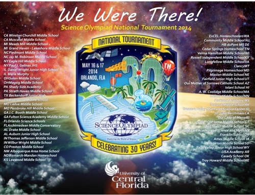 2014 Science Olympiad Official Poster