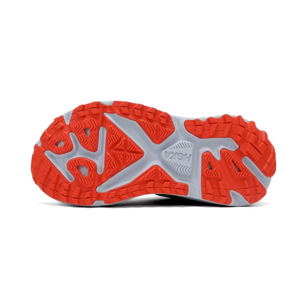 Hoka Stinson 7 Grey/Red Trail Shoes