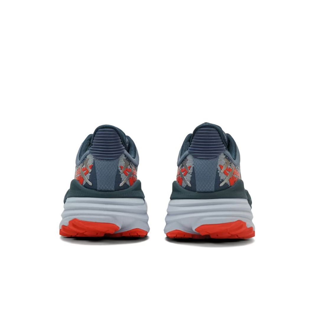Hoka Stinson 7 Grey/Red Trail Shoes
