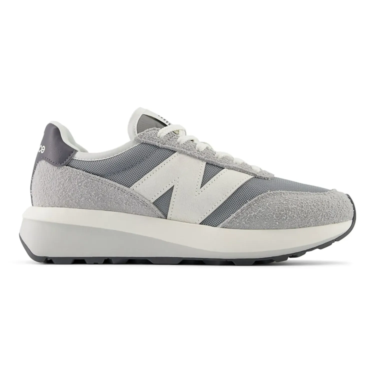 New Balance 370 in - Grey White Suede