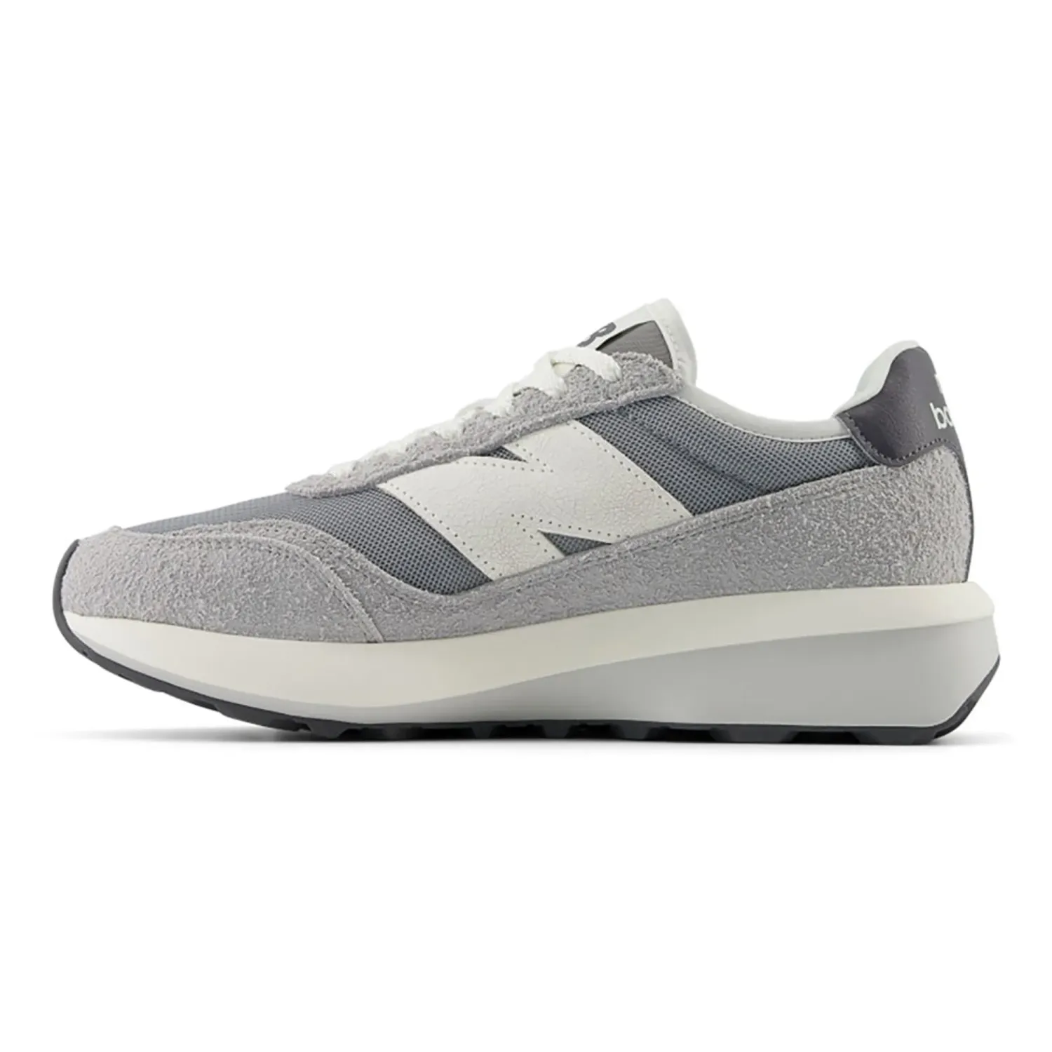 New Balance 370 in - Grey White Suede