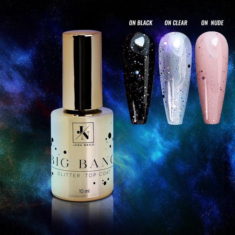 Big Bang glitter top coat rose gold - 10ml