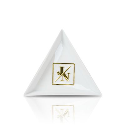 Mini plateau triangulaire en blanc