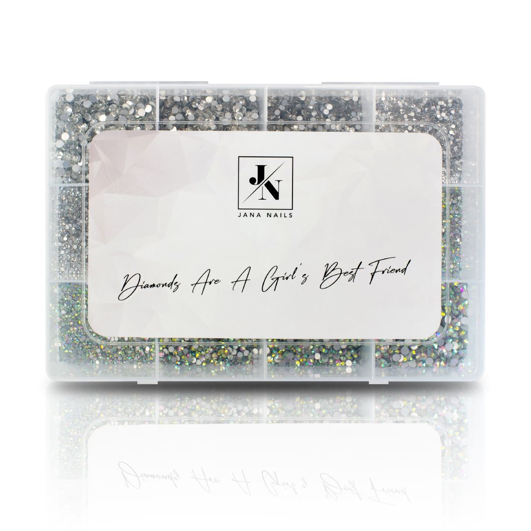 Big box diamond set ( ab crystal &amp; silver)