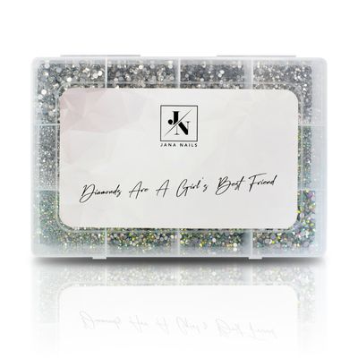 Big box diamond set ( ab crystal &amp; silver)