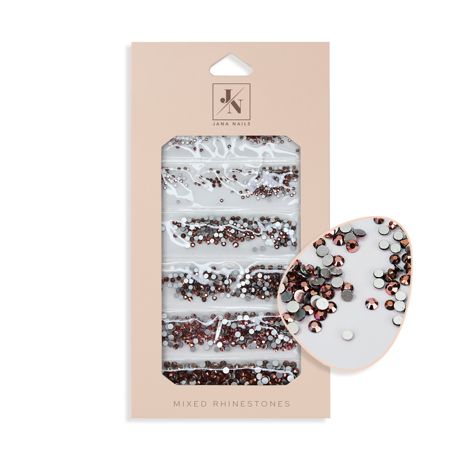 Big mix rhinestones Rose gold/ bag