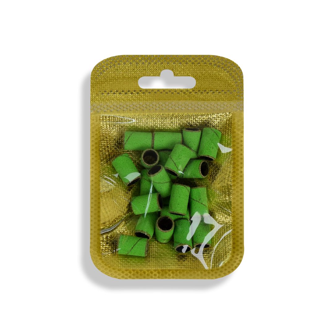 Bouchons de ponçage néon vert - grain #150 - 20 pièces