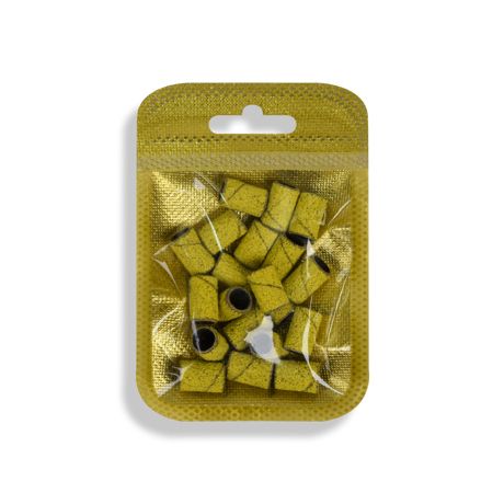 Bouchons de ponçage néon jaune - grain #100 - 20 pièces