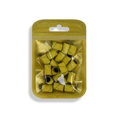 Bouchons de ponçage néon jaune - grain #100 - 20 pièces