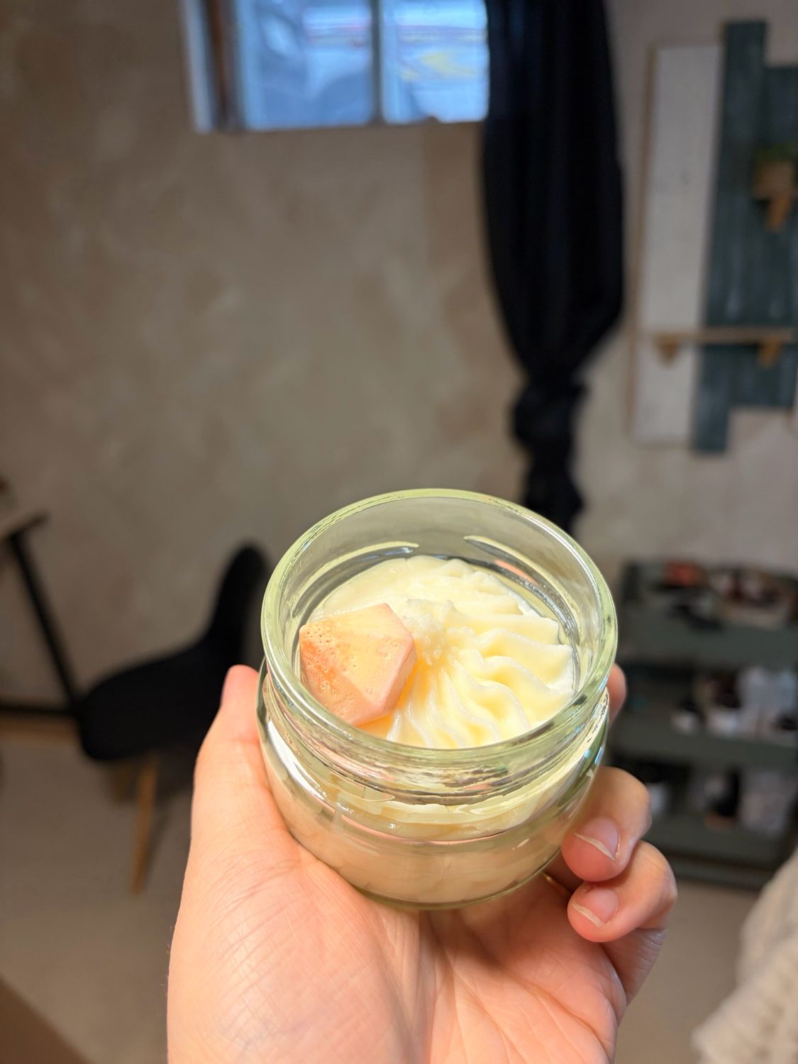 Fondant fouetter pêche et crème