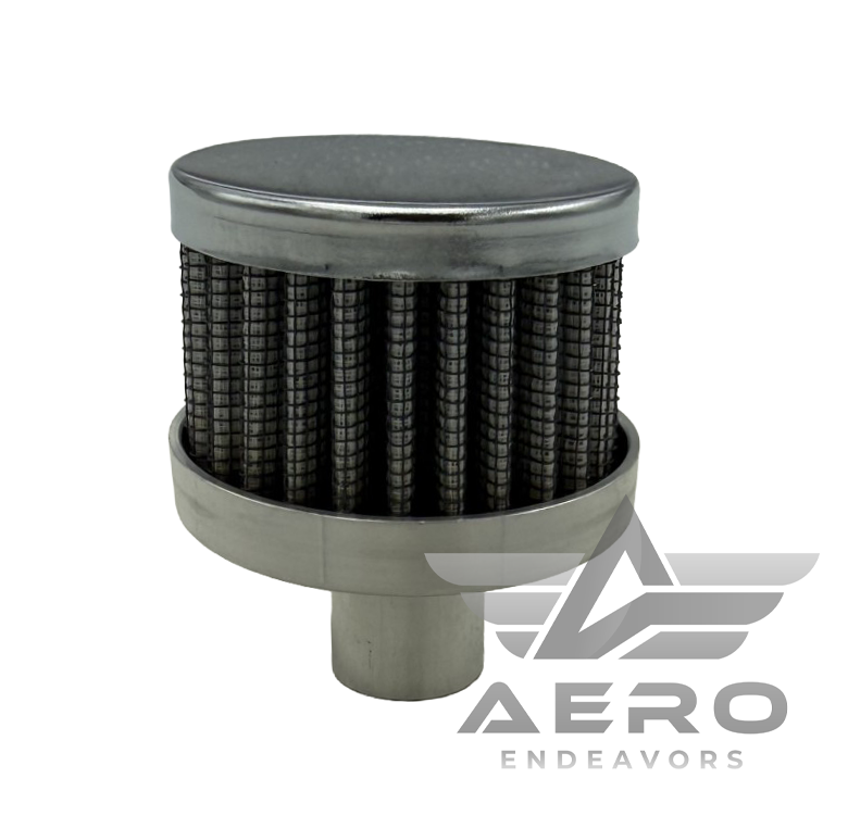 Aluminum Engine Breather with Chrome Top