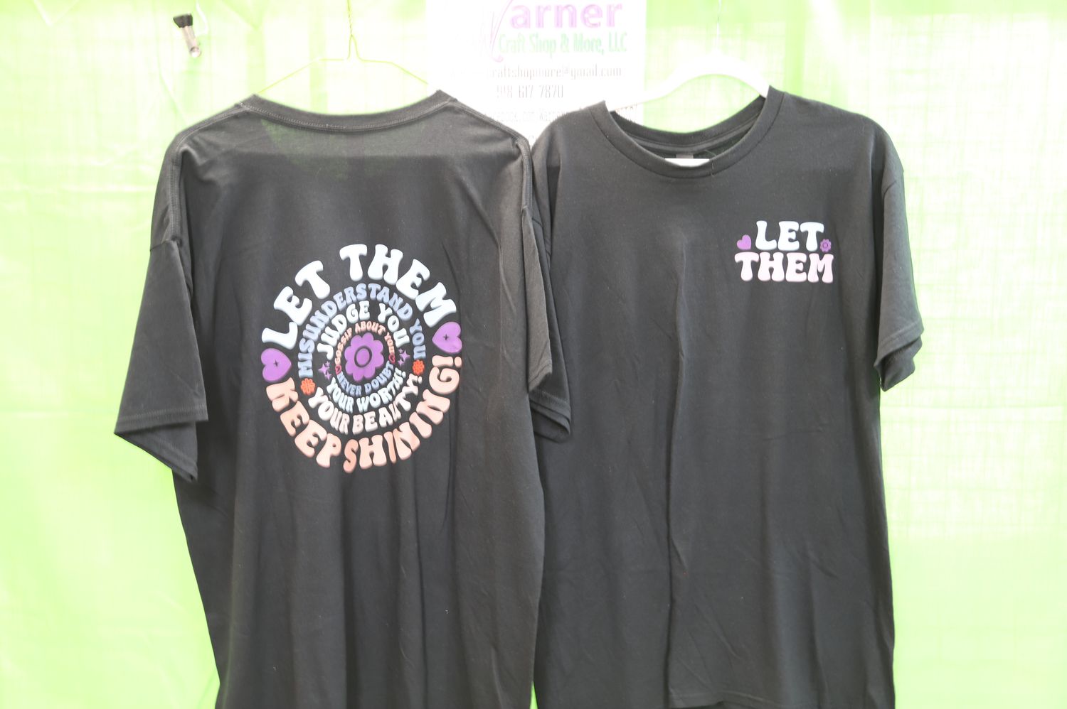 &quot;Let Them&quot; Double Print Stylish Everyday Graphic T-shirts ADULT AND YOUTH