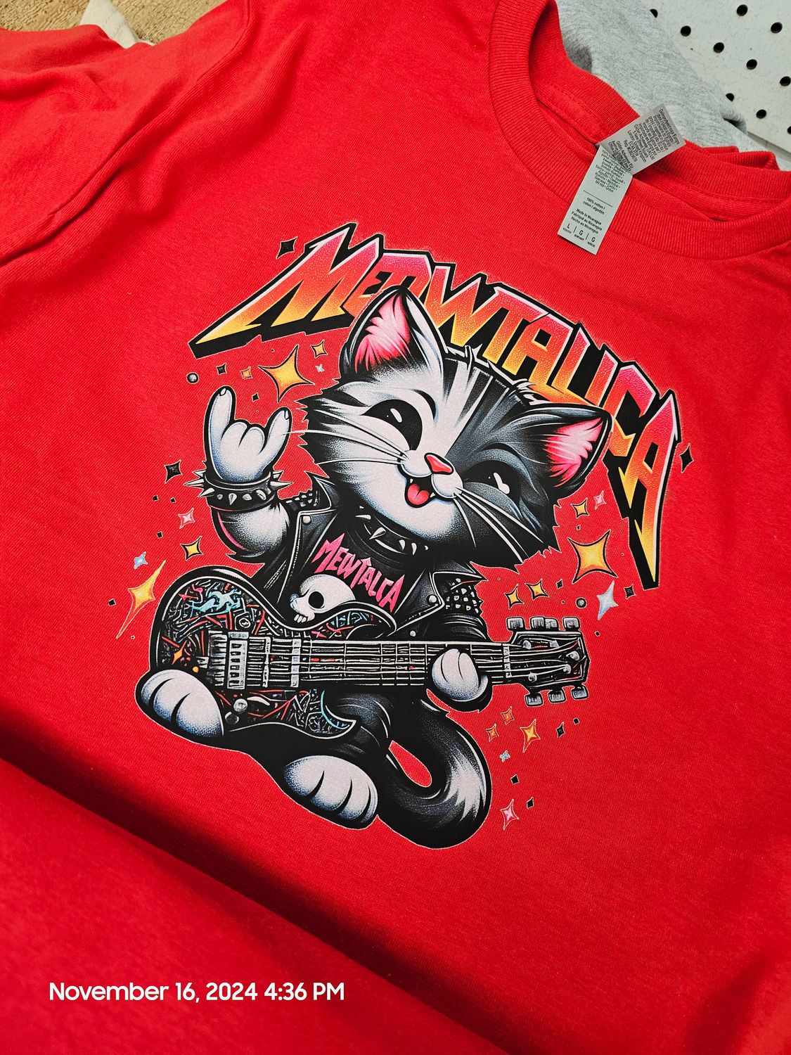 ROCKIN ROLL CAT Graphic shirt ADULT AND YOUTH