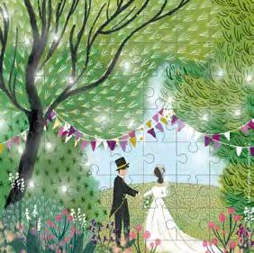 CARTES DOUBLES 15,5 X 15,5 CM + PUZZ:E 25 OU 49 PIÈCES