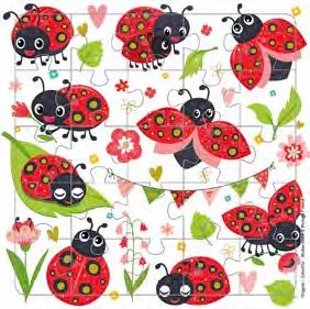 CARTES DOUBLES 15,5 X 15,5 CM + PUZZ:E 25 OU 49 PIÈCES