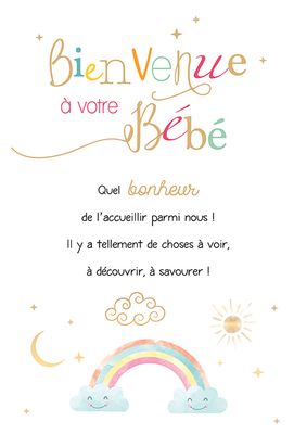 CARTE AVEC TEXTE EXTÉRIEUR ET À L&#39;INTÉRIEUR 11,5 X 17 CM
