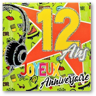 CARTE DOUBLE AVEC CELLO 15 X 15 CM AVEC TEXTE À L&#39;INTÉRIEUR