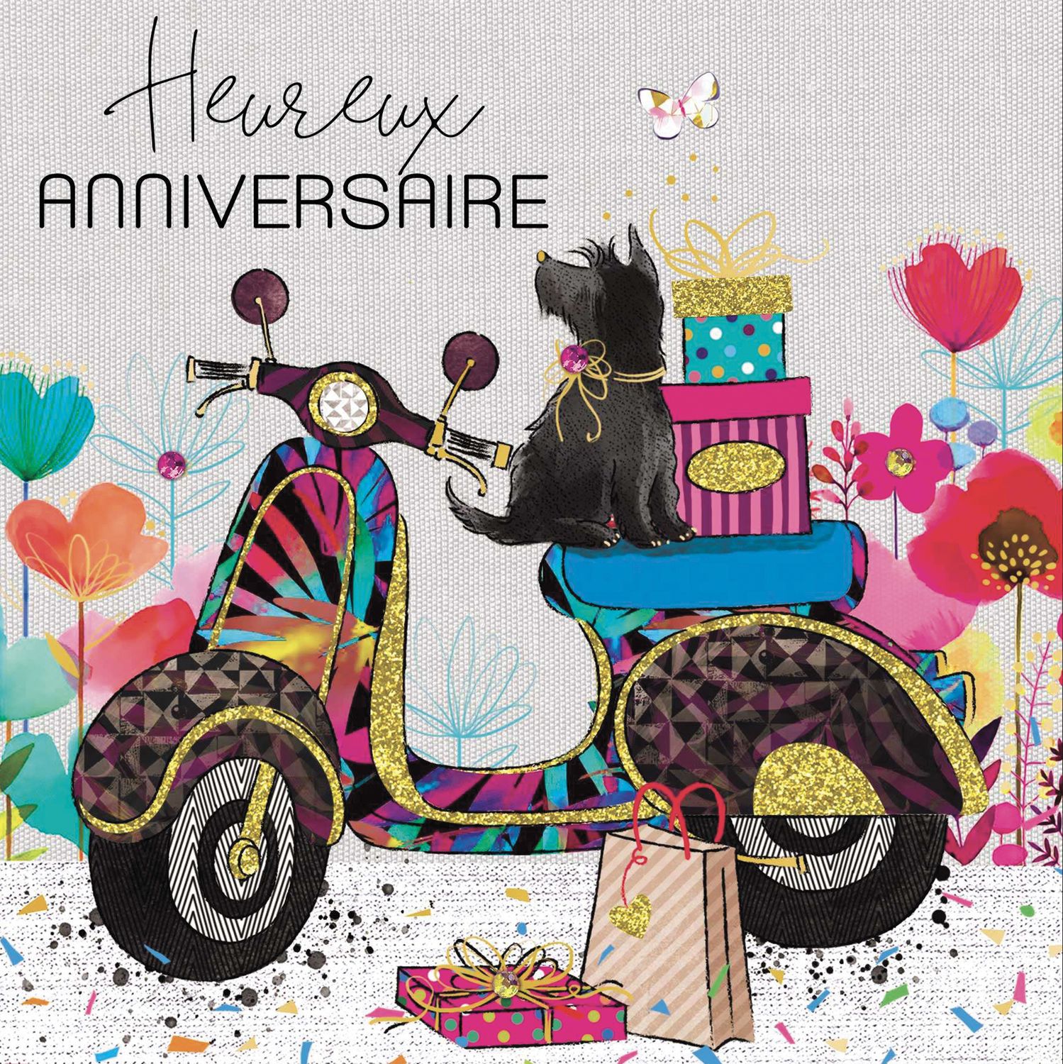 CARTE DOUBLE AVEC CELLO 15 X 15 CM