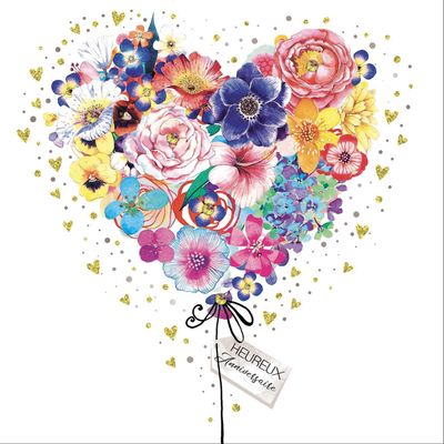 CARTE DOUBLE AVEC CELLO 15 X 15 CM