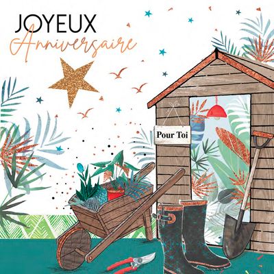 CARTE DOUBLE AVEC CELLO 15 X 15 CM