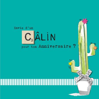 CARTE DOUBLE 15 X 15 CM AVEC CARRÉ DE BOIS