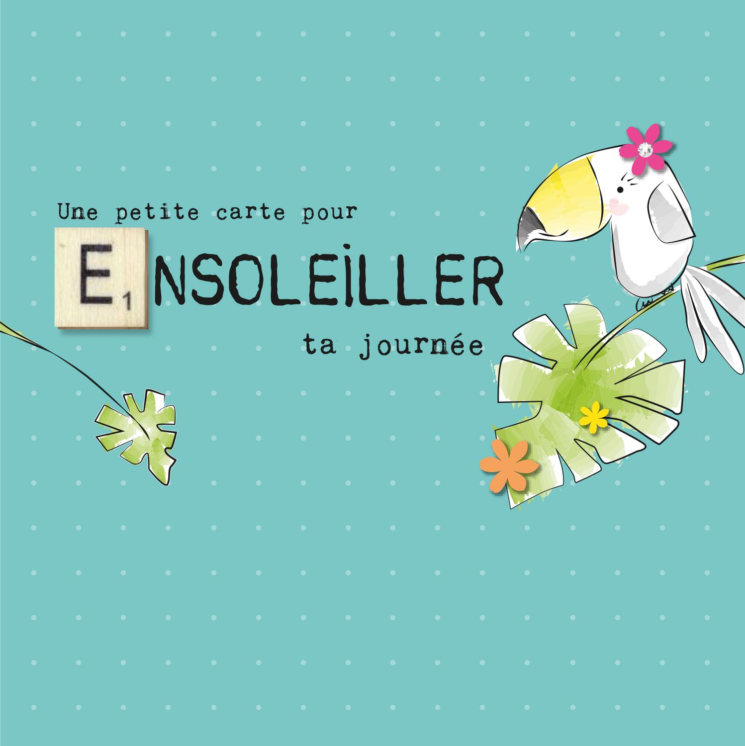 CARTE DOUBLE 15 X 15 CM AVEC CARRÉ DE BOIS