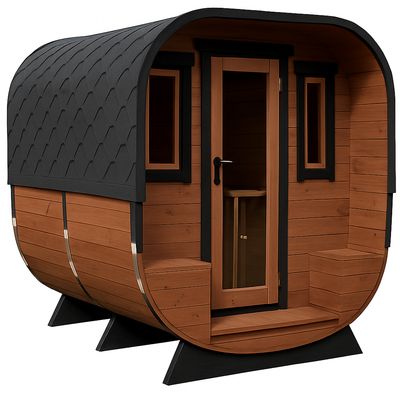 Fass-Sauna 230x240cm