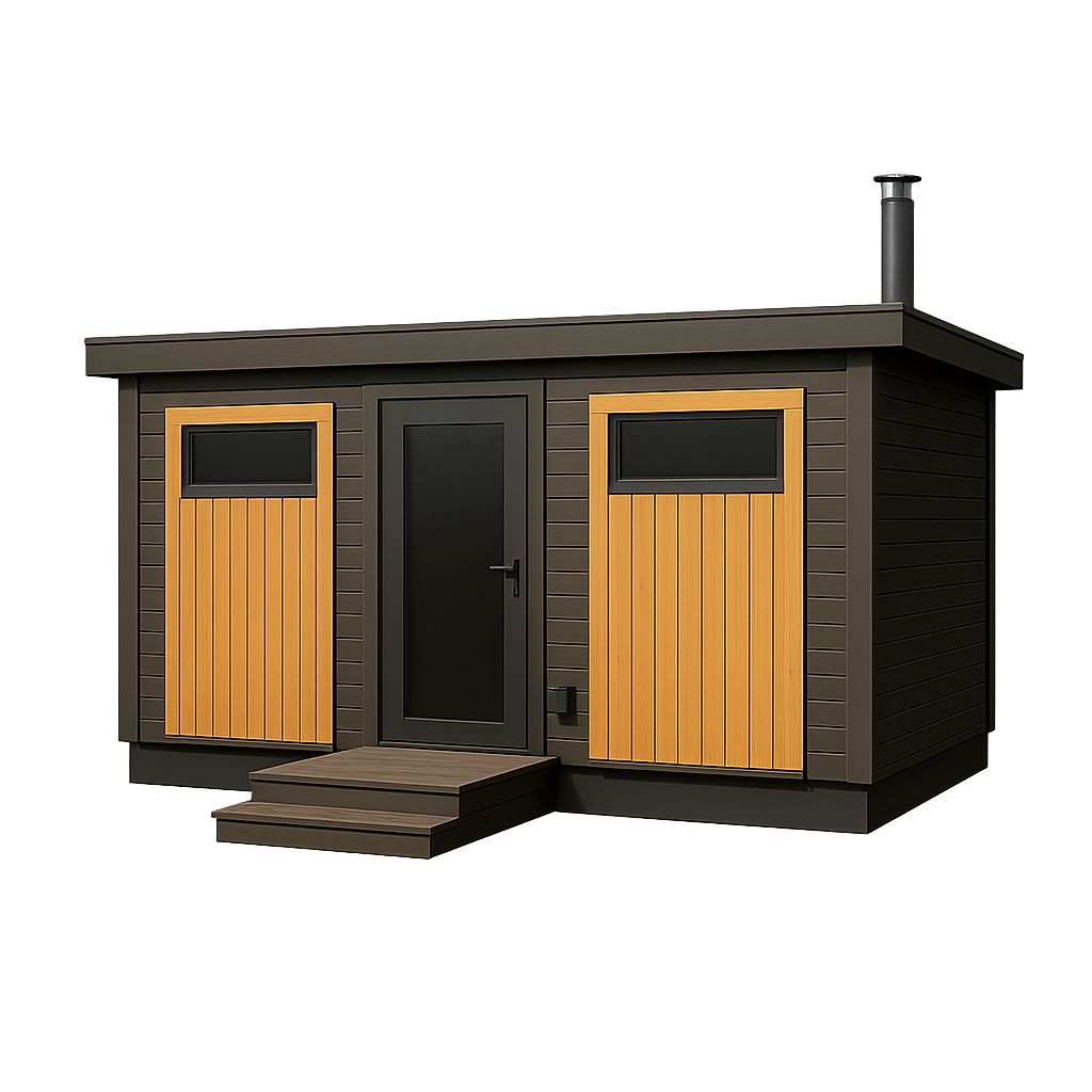 Rahmenbau-Sauna 3x7