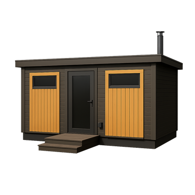 Rahmenbau-Sauna 3x7