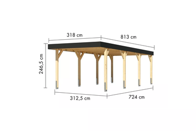 Carport 312,5x724cm