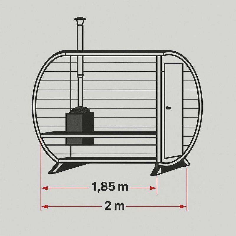 Fass-Sauna 2m