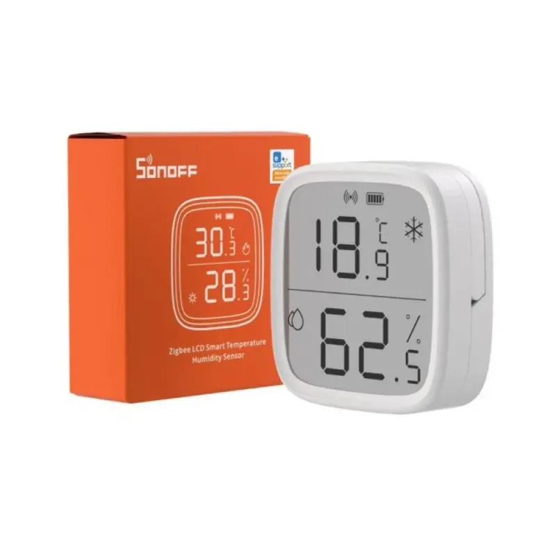 Zigbee LCD Smart Temp. & Humidity Sensor | SNZB-02D