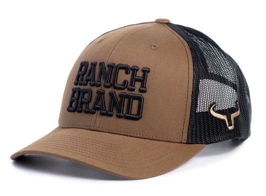 Casquette Ranch Brand - Big Ranch, Colour: Coyote-mesh noir-logo noir