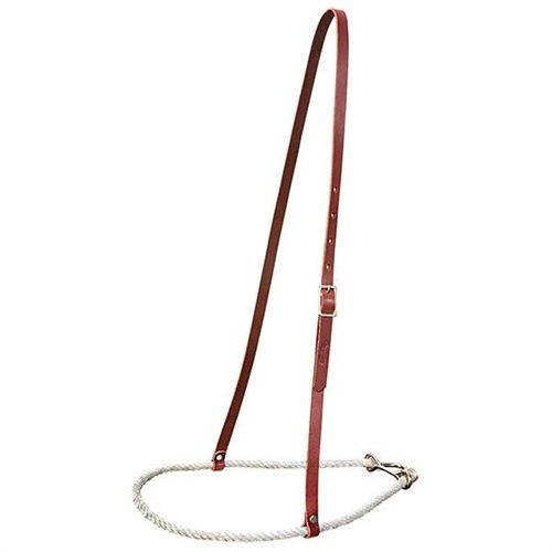 Noseband en cuir et corde