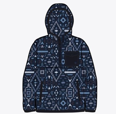 Hoodie en polar Ariat - Navy southwest