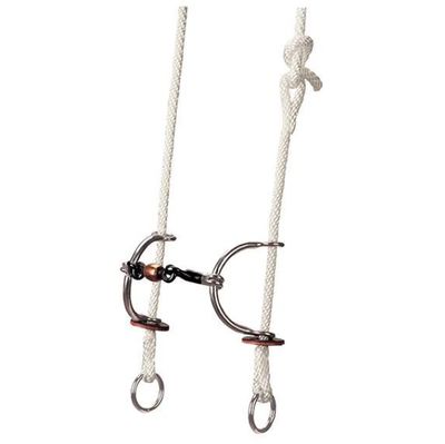 Bride à gag double brisure avec bille en cuivre - Weaver